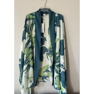 Rachel Zoe Kimono Top Women’s One Size Greet Print Bohemian Cover Up Wrap Boho